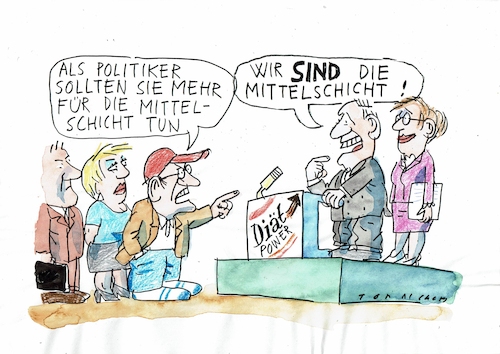 Cartoon: Mittelschicht (medium) by Jan Tomaschoff tagged politiker,gerechtigkeit,mittelschicht,gleichheit,politiker,gerechtigkeit,mittelschicht,gleichheit