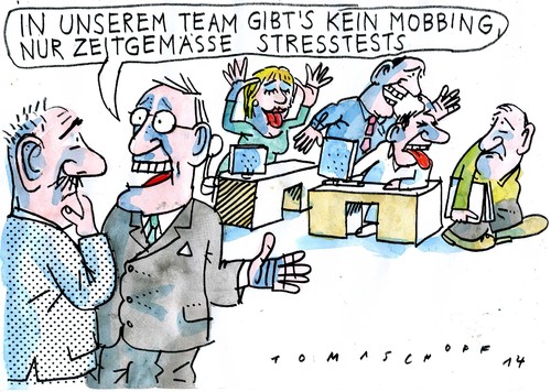 Cartoon: Mobbing (medium) by Jan Tomaschoff tagged mobbing,psyche,mobbing,psyche