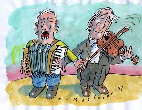 Cartoon: Musiker (medium) by Jan Tomaschoff tagged musiker