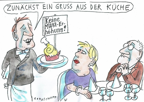 Cartoon: MWSt (medium) by Jan Tomaschoff tagged gastronomie,mwst,krise,gastronomie,mwst,krise