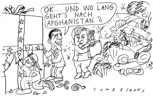 Cartoon: Nach Afghanistan (medium) by Jan Tomaschoff tagged afghanistan