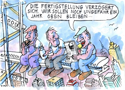 Cartoon: no (medium) by Jan Tomaschoff tagged großprojekte,großprojekte
