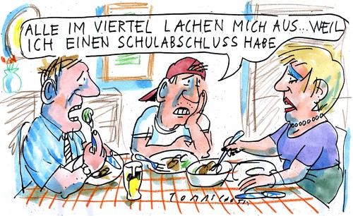 Cartoon: no (medium) by Jan Tomaschoff tagged bildung,bildung