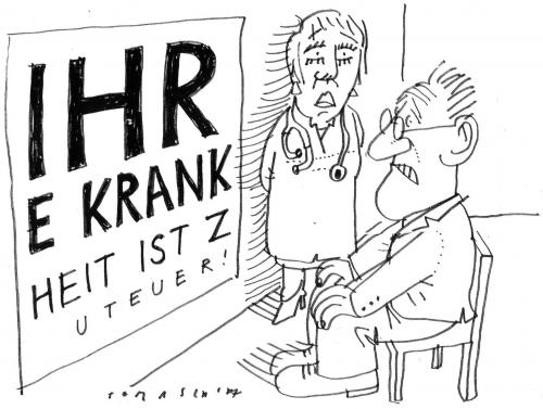 Cartoon: Optik (medium) by Jan Tomaschoff tagged gesundheitsreform,patienten,krankenkassen,gesundheitskosten,arzt,ärzte
