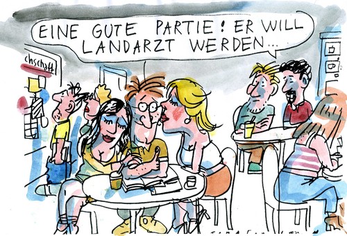 Cartoon: Partie (medium) by Jan Tomaschoff tagged landärzte,landärzte,arzt,ärzte,gesundheit