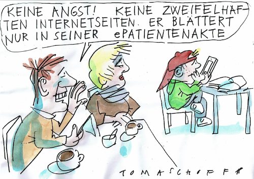 Cartoon: Patientendaten (medium) by Jan Tomaschoff tagged gesundheitswesen,daten,datenschutz,gesundheitswesen,daten,datenschutz