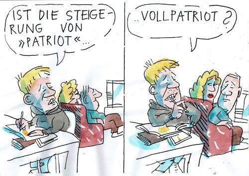 Cartoon: Patriot (medium) by Jan Tomaschoff tagged heimat,nationalismus,heimat,nationalismus