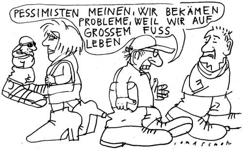 Cartoon: Pessimisten (medium) by Jan Tomaschoff tagged pessimisten