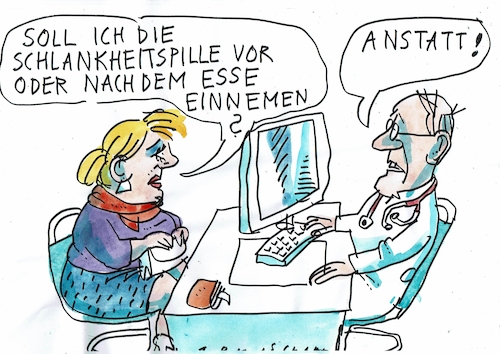 Cartoon: Pille (medium) by Jan Tomaschoff tagged gewicht,ernähreung,adipositas,gewicht,ernähreung,adipositas