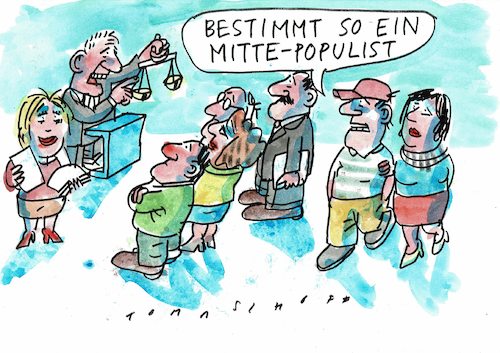 Cartoon: Populist (medium) by Jan Tomaschoff tagged parteien,diskurs,extreme,parteien,diskurs,extreme
