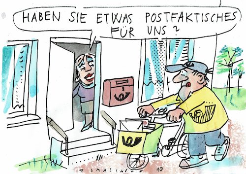 Cartoon: Postfaktisch (medium) by Jan Tomaschoff tagged post,postfaktisch,post,postfaktisch