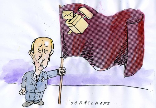 Cartoon: Putin (medium) by Jan Tomaschoff tagged putin,russland,putin,russland