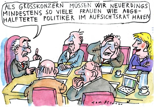 Cartoon: Quote (medium) by Jan Tomaschoff tagged quote,aufsichtsrat,expolitiker,quote,aufsichtsrat,expolitiker
