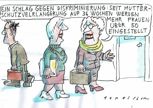 Cartoon: Quote (medium) by Jan Tomaschoff tagged frauen,quote,sozialwohltaten,frauen,quote,sozialwohltaten