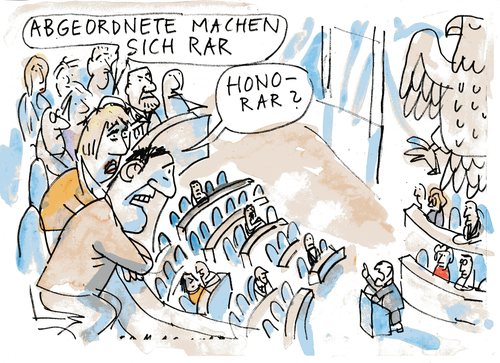 Cartoon: Rar! (medium) by Jan Tomaschoff tagged abgeordnete,nebeneinkünfte,abgeordnete,nebeneinkünfte