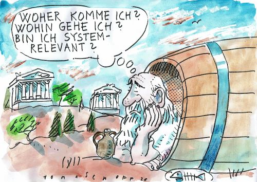 Cartoon: relevant (medium) by Jan Tomaschoff tagged corona,pandemie,systemrelevanz,corona,pandemie,systemrelevanz