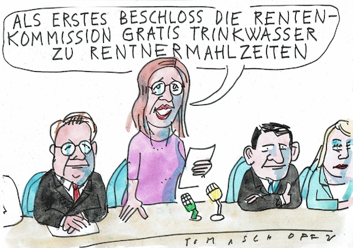 Cartoon: Renten (medium) by Jan Tomaschoff tagged renten,demografie,geld,renten,demografie,geld