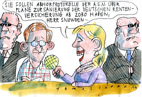 Cartoon: Rentengeheimnis (medium) by Jan Tomaschoff tagged demographie,rente,demographie,rente