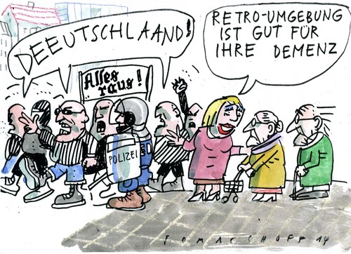 Cartoon: Retro (medium) by Jan Tomaschoff tagged neonazis,rechte,neonazis,rechte