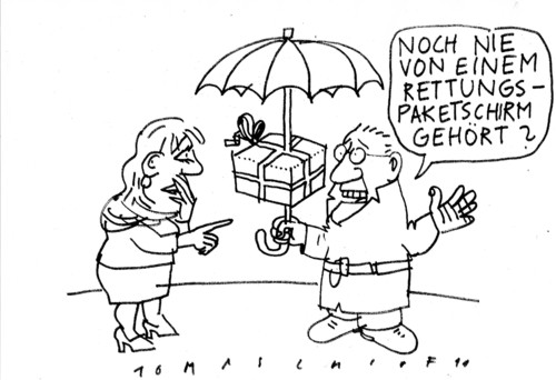 Cartoon: Rettungsschirm (medium) by Jan Tomaschoff tagged rettungsschirm,rettungsschirm,rettung