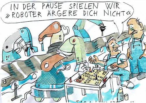 Cartoon: Roboter (medium) by Jan Tomaschoff tagged mensch,maschine,künstliche,intelligenz,mensch,maschine,künstliche,intelligenz