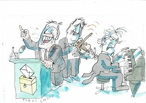 Cartoon: Rührend (medium) by Jan Tomaschoff tagged wahlkampf,emotionen,wahlkampf,emotionen