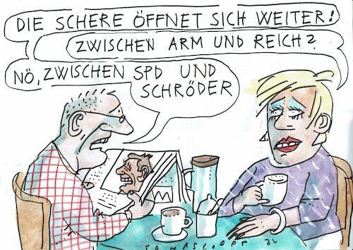 Cartoon: Schere (medium) by Jan Tomaschoff tagged schröder,spd,gazprom,putin,schröder,spd,gazprom,putin