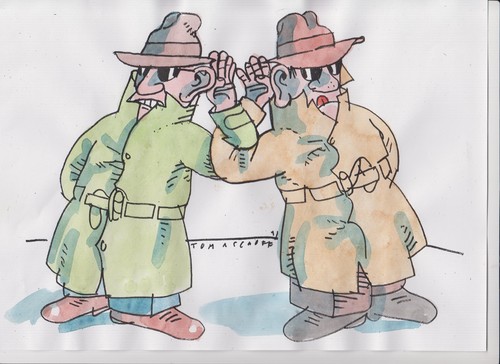 Cartoon: Spoinage 2 (medium) by Jan Tomaschoff tagged spionage,spionage