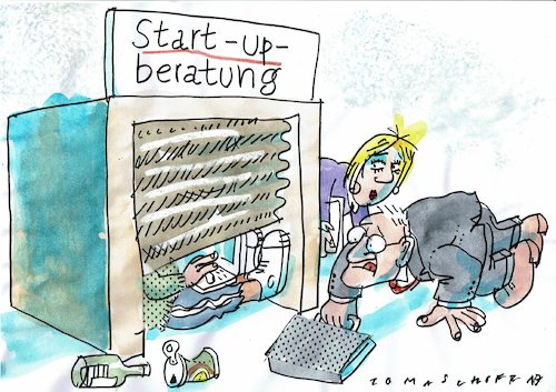 Cartoon: Start up (medium) by Jan Tomaschoff tagged star,up,gründer,star,up,gründer