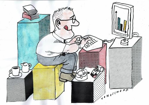 Cartoon: Statistik (medium) by Jan Tomaschoff tagged pc,daten,pc,daten