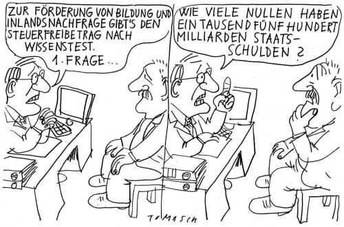 Cartoon: Steuerfreibetrag (medium) by Jan Tomaschoff tagged steuerfreibetrag