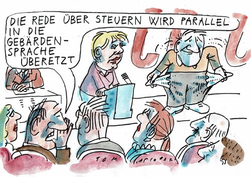 Cartoon: Steuern (medium) by Jan Tomaschoff tagged steuern,steuergeschenke,steuern,steuergeschenke
