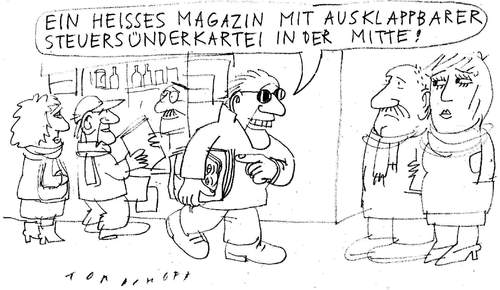 Cartoon: Steuersünder (medium) by Jan Tomaschoff tagged steuersünder