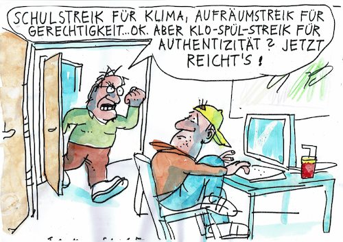 Cartoon: Streik (medium) by Jan Tomaschoff tagged jugend,umwelt,politikverdrossenheit,jugend,umwelt,politikverdrossenheit
