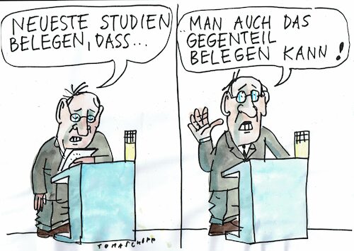 Cartoon: Studien (medium) by Jan Tomaschoff tagged wissenschaft,statistik,meinung,wissenschaft,statistik,meinung