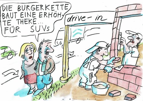 Cartoon: SUV (medium) by Jan Tomaschoff tagged umwelt,ernährung,auto,suv,umwelt,ernährung,auto,suv