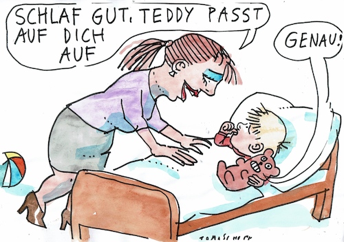 Cartoon: Teddy (medium) by Jan Tomaschoff tagged spielzeug,daten,ki,spielzeug,daten,ki