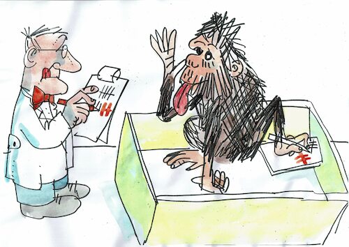 Cartoon: Test (medium) by Jan Tomaschoff tagged wissenschaft,tier,versuch,wissenschaft,tier,versuch