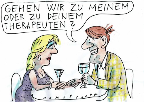 Cartoon: Therapeut (medium) by Jan Tomaschoff tagged partnerschaft,psyche,therapie,partnerschaft,psyche,therapie