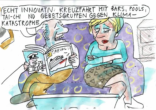 Cartoon: Traumschiff (medium) by Jan Tomaschoff tagged kreuzfahrt,tourismus,umwelt,kreuzfahrt,tourismus,umwelt