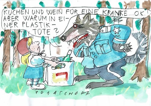 Cartoon: Tüte (medium) by Jan Tomaschoff tagged umwelt,plastik,umwelt,plastik