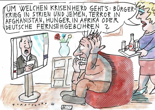 Cartoon: TV Gebühren (medium) by Jan Tomaschoff tagged tv,gebühren,tv,gebühren