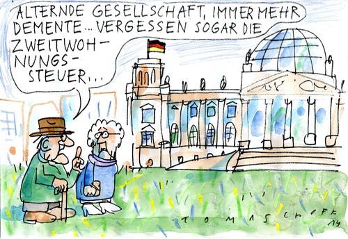 Cartoon: Tweitwohnungssteuer (medium) by Jan Tomaschoff tagged diät,abgeordnete,politiker,diät,abgeordnete,politiker