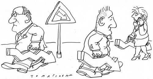 Cartoon: Up and down (medium) by Jan Tomaschoff tagged kurse,börse,