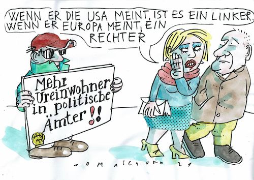 Cartoon: Ureinwohner (medium) by Jan Tomaschoff tagged gleichheit,rassismus,rechte,linke,gleichheit,rassismus,rechte,linke