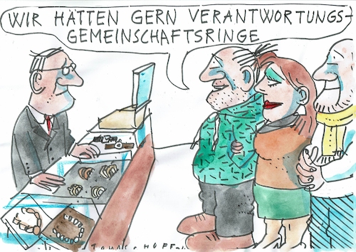 Cartoon: Verantwortungsgemeinschaft (medium) by Jan Tomaschoff tagged partnerschaft,famile,gemeinschaft,partnerschaft,famile,gemeinschaft