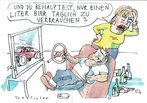 Cartoon: Verbrauch (medium) by Jan Tomaschoff tagged sprit,verbrauch,autos,sprit,verbrauch,autos