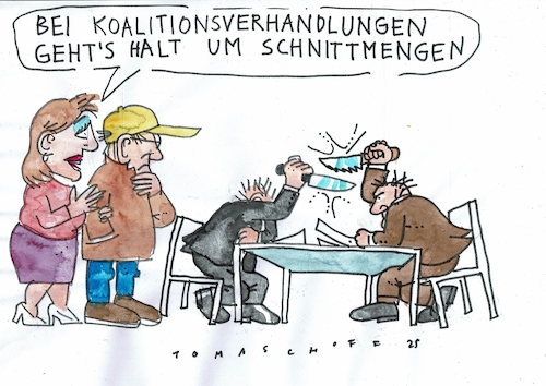 Cartoon: Verhandlungen (medium) by Jan Tomaschoff tagged spd,cdu,koalition,verhandlungen,spd,cdu,koalition,verhandlungen