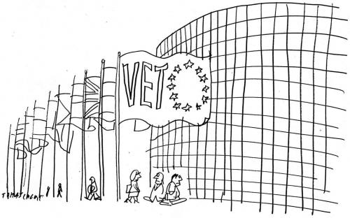 Cartoon: Veto (medium) by Jan Tomaschoff tagged europa