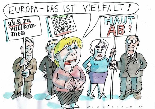 Cartoon: Vielfalt (medium) by Jan Tomaschoff tagged eu,migration,flüchtlinge,eu,migration,flüchtlinge